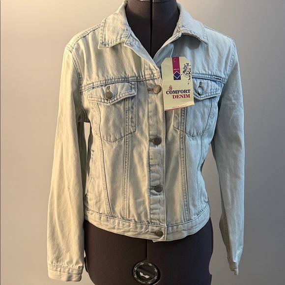 Comfort Denim Women's Light Blue Jean Jacket - Picture 1 of 6